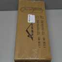 AOJEZOR Toilet Paper Holder Stand: Small Bathroom Storage Cabinet - Black - Bamboo (29.9 inch H)