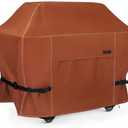 NettyPro Outdoor BBQ Grill Cover 60 Inch 3-4 Burner Waterproof Heavy Duty Patio Barbecue Cover for Weber, Char-Broil, Brinkmann, Jenn Air, Nexgrill Grills and More, Brown