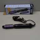 Conair 2-in-1 Hot Air Curling Combo, Includes 1.5-inch Curl Brush and 1-inch Aluminum Bristle Brush Black / Purple