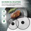 Stainless Steel Lid Splatter Screen - Set of 2: 8,2" & 10" - Frying Pan Oil Splash Guard