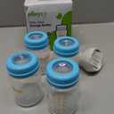 Matyz 4-PACK Wide Mouth Breast Milk Storage Containers With Lids (Blue, 6oz Each) - Freezer Safe Breastmilk Storage Bottles - Breast Pump Accessories For Medela Spectra Avent Breast Pumps