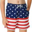 HODOSPORTS Boys Swim Trunks Swimwear Bathing Suits Swim Shorts with Pockets (Blue)