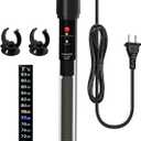 2 x PULACO 300Watt Aquarium Heater for 50-70 Gallon Fish Tank, Adjustable Submersible Heater Thermostat with Thermometer Strip and Suction Cup