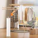 Foldable Tripod Clothes Drying Rack,Beechwood & Portable Laundry Stand, Space-Saving Collapsible Hanger with 16 Arms for Indoor & Outdoor Drying Easy Setup, Stable Base, Fast Air-Drying Design
