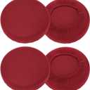 uxcell 4 Pack Stool Covers Round, 16-20 Inch Bar Stool Covers Washable Dustproof Slipcover Seat Cushion with Elastic for Bar Kitchen Living Room Decor, Red