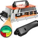 EZGO 48V Golf Cart Charger, 18 AMP, IP67 Waterproof, Temperature Monitor for RXV & TXT