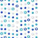 MARFOREVER 41 Ft Hanukkah Decorations Hanging Banner 5 PCS Chanukah Decorations Glitter Blue White Star of David Streamers Swirls Hanukkah Garland for Jewish Party Home Wall Ceiling Decor