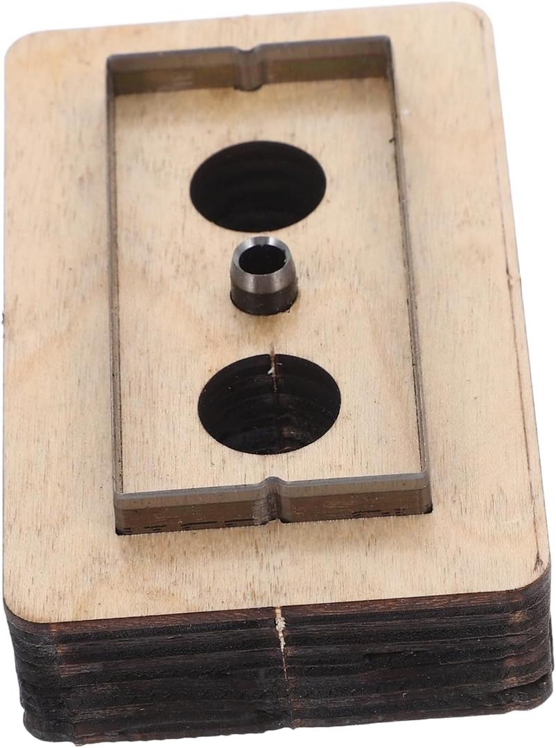 Operitacx Leathercraft Square Scarf Tool 2.64X1.22 Inch DIY Leather Cutting Die Vintage Scarf Buckle Mold for Handcrafted Leather Accessories (Brown)