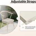 Premium Outdoor Chair Cushions Set of 2, Water-Resistant Fade-Proof Patio Seat Cushions, High Density Foam with Dual Non-Slip Straps for Patio Furniture (White, 24x24inches)