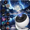 Galaxy Projector for Bedroom, Upgraded HD Star Projector Lens, 13 in 1 Planetarium Star Projector with Solar System & Constellation - 360 Rotating with Timer, Adjustable Knob, Kids Adults Room Decor