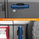 Savadicar 3-Piece Blue Door Handle Cover Trim Kit for Jeep Wrangler JL JLU 4xe & Gladiator JT 2018-Present Exterior Handle Cap Accent Accessories