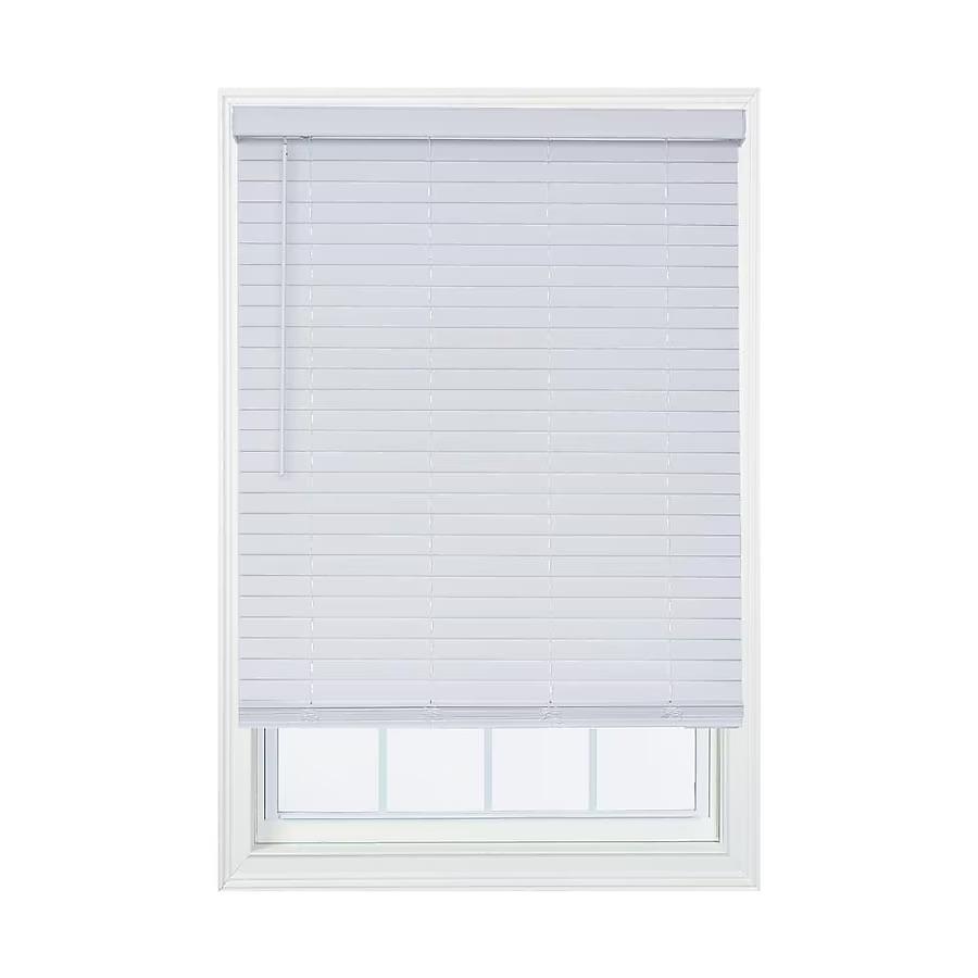 allen + roth 2-in Slat Width 26.5-in x 72-in Cordless White Faux wood Room darkening Horizontal blinds