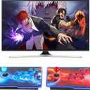 HHU Pandora Box Arcade Game Console 32000 Games Pre-InstallTwo Separate JoysticksRetro Game Machine for TV PC Projector, Supports Up to 4 Players, Full HD Output, Red & Blue, 12.3 Inches