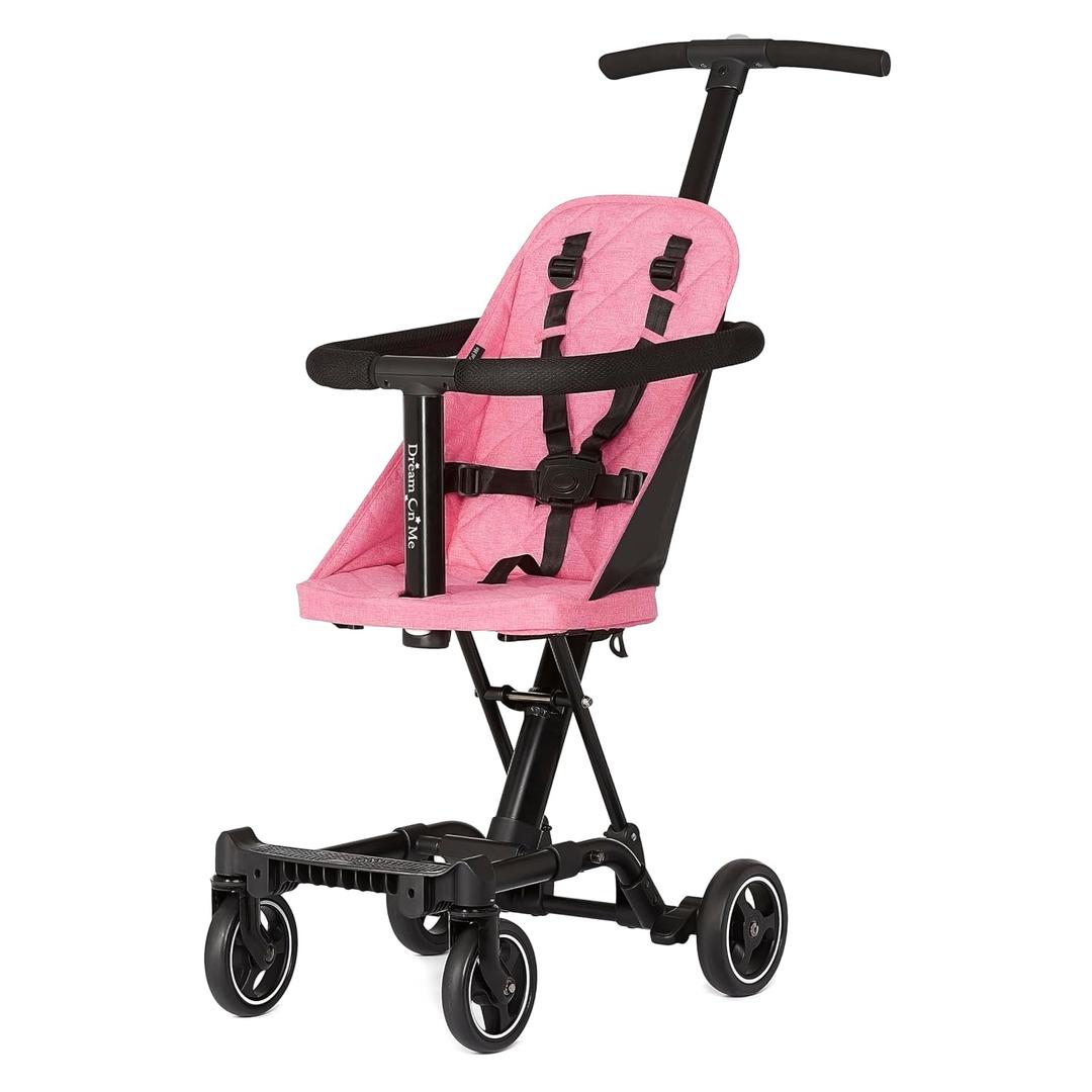 Dream On Me Coast Rider Lightweight Travel Stroller, 45 Lb Limit, Pink
5-Point Harness, Smooth Wheels, Compact Baby & Toddler Stroller, Theme Park Approved, Quick Fold, Converts to Rider & Scooter