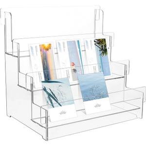 Greeting Card Display Acrylic Sticker Display Stand for Vendors Postcard Organizer Retail Display Racks Business Card Holder Mail Organizer Stamp Pad Holder Storage Rack for Desk Counter Retail