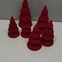 Red Christmas Decorations Indoor- Set of 5 Velvet Red Christmas Trees - Tabletop Christmas Decor Xmas Table Decorations for Mantel Home Decor