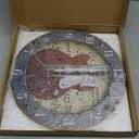CHGCRAFT 3D Industrial Style Guitar Pattern Wall Clock 12 Inch Non-Ticking Clocks Round Sheet Music Pattern Wall Hanging Clock Battery Operated for Bedroom Living Room Kitchen Office