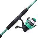 Shakespeare Reverb Mossy Oak Spinning Reel and Fishing Rod Combo Kit, 5'6" 2-Piece Rod, Durable Tubular Glass Rod Blank Construction, EVA Handle