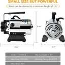 115V 330GPH Self-Priming Transfer Pump, LilMonster Auto Portable Electric Utility Water Pump with Suction Hose Kit,Bright Silver