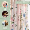 Maison d' Hermine Curtains for Living Room 100% Cotton 84 inch Length Two Panel Light Filtering Curtains for Windows with Rod and Loop Pockets Spring Summer (Neo Ipomee - Multi, 50" W x 84" L)