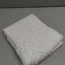 Tufted Bed Skirt Queen Size,Ruffled Bed Skirt with Split Corners, Queen Bed Skirt 12 Inch Drop, Boho Queen Size Bed Skirt White for Ruffled Bed Skirt with Split Corners, White (Queen - 12" Drop)