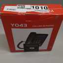 Y043 Corded Landline Telephone for Home, Caller ID/Call Waiting, Easy-to-Use, Speaker, Display, Desk Phone Only (Black)