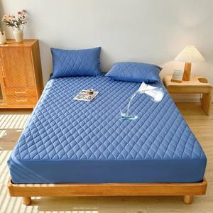 Waterproof Mattress Protector, Noiseless Full Size Mattress Pad with Deep Pocket Fitted Up to 11",Breathable Fitted Sheet Quilted Mattress Pad Cover (Blue, Queen)