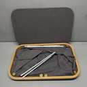 LONBET Laundry Basket with Lid, Made from Breathable Fabric | Aesthetic Clothes Hampers for Laundry with Side Handles & Sturdy Bamboo Frame (40 Gallons - Double, Gray)