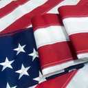 Aria American Flag Outdoor US Flag - Embroidered Stars, Sewn Stripes, Brass Grommets Vivid Color Outdoors Indoors USA Flags, 

3ftx5ft