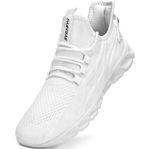 Sneakers for Men Running Casual Lightweight Tennis Shoes Walking Athletic Gym Workout Shoes Summer (9.5, White)