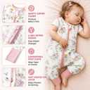 Chilsuessy Toddler Sleep Sack with Feet 6-18 Months, 0.5 TOG Cotton Baby Wearable Blanket with Legs, Sleep Bag Walker with 2-Way Zipper, Elf Rabbit