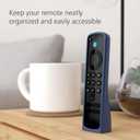 Mission Premium Standing Remote Sleeve for Alexa Remote and AirTag (Optional Remote Finder Feature) (Deep Blue)