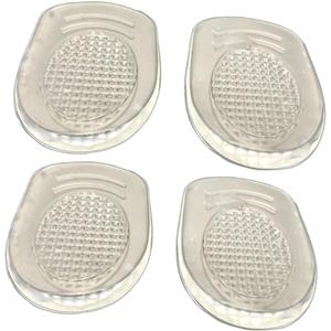4-Pack Silicone Heel Pads Half Insoles for Men Women Size 35-39 Comfortable Portable Fatigue