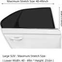 2 x 4Pcs Car Side Window Shades, Window Sun Shades for Camping, Baby, SUV Privacy (2Front+2Rear)