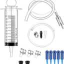 Brake Bleeder Kit - One Way Check Valve Hose Bleeding Kit 100ml Syringe, 50cm Hose, Oil Fluid Extractor Pump, Adapter - Brake Bleeder Tool for Motorcycle Cars Brake System Repair Maintenance