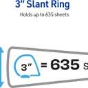 Avery Durable View 3 Ring Binder, 3 Inch Slant Rings, 1 Black Binder (17041)