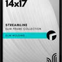 Americanflat 14x17 Picture Frame with Polished Plexiglass - Streamline Collection - Thin Border Picture Frame for Wall Display - Hanging Hardware Included - Black