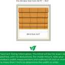 CALYX INTERIORS Cordless Bamboo Roman Shade Blind, Light Filtering, 34.5" W x 48" H, Ceylon Chestnut