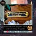 Please Leave Parcels Inside Gate Metal Brass Door Sign. Traditional Style Leave Delivery Instruction Outdoor Metal Mailbox Wall Sign By The Metal Foundry