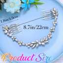 Unicra Wedding Crystal Hair Combs Bridal Headpieces Wedding Hair Accessories for Brides (Silver)
