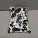 240 Pcs Black and White Christmas Wooden Beads for Crafts, 16mm Round Spacer Stripe Polka Dot Peppermint Beads Bulk for Jewelry Making DIY Garland Pens Winter Xmas Holiday Tiered Tray Tree Decor