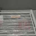 keny 29"-42.5" Baby Gate for Stairs, Auto Close Safety Dog Gate, Pressure Mounted Easy Walk Through Pet Gate for Doorways, Durable Stair Gate, 30" Tall, White