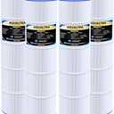 AQUALTRA Pool Filter Compatible with CCP420, PCC105-PAK4, C-7471, FC-1977, 178584, 160301, FC-6470, R173576, 105 sq. ft., 26" x 7" 4 Pack