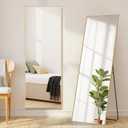 Mirror Full Length, Upgraded 16"x59" Body Wall Mirrors with Shatter-Proof Glass, Floor Standing, Hanging or Leaning, Tall Mirror with Stand Aluminum Alloy Frame for Bedroom Cloakroom