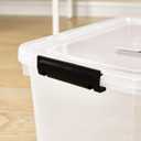 6 Quart Clear Storage Latch Box/Bins, 6-Pack Plastic Container with Latches and Lid