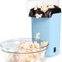 Tasty Hot Air Popcorn Popper, Healthy and Delicious Popcorn in Minutes, Fast and Easy-to-Use, Built-In Measuring Cup and Butter Warmer, 8 Cups, Blue