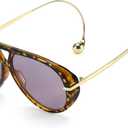 SODQW Oversized Aviator Sunglasses for Women With Earrings Trendy Large Big XL Size 2026 Designer Ladies Shades
