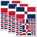 2 x QQSD Dominican Flag Sticker Decal in Multiple Sizes, 3 Pack, 11.7 x 8.3 Inches