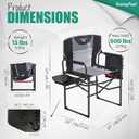 SUNNYFEEL Oversized Directors Camping Chair for Adults with Side Table