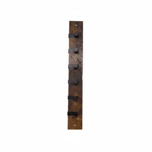 Wooden Coat Rack 6 Black Metal Hangers